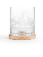 Glaskaraffe Hirschfamilie Sujet, 1 Liter