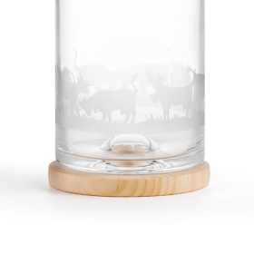 Glaskaraffe Kühe Sujet, 1 Liter