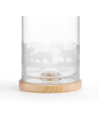 Glaskaraffe Kühe Sujet, 1 Liter