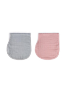 * SOINA Schulter Spucktuch 2er Set, grey/pastel pink