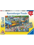 Puzzle Strassenbaustelle, 2 x 12 Teile