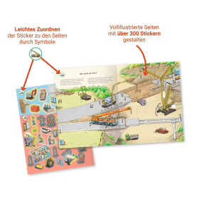 Ravensburger Wieso? Weshalb? Warum? Stickerheft: Fahrzeuge auf der Baustelle