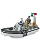 Bruder bworld Polizei Schlauchboot mit Polizist, Taucher & Zubehör