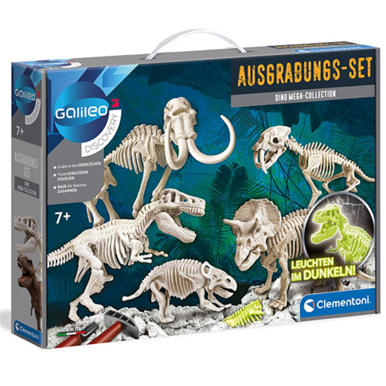 Clementoni Ausgrabungs-Set Dino Mega-Collection