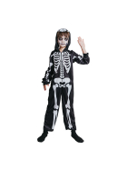 Fasnacht Jumpsuit Skelett Gr. S