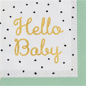 Amscan 16 Servietten Hello Baby