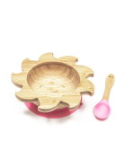 Wild & Stone Baby Bambussch&uuml;ssel mit Bambus-Silikon-L&ouml;ffel, pink