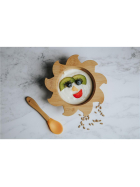 Wild & Stone Baby Bambussch&uuml;ssel mit Bambus-Silikon-L&ouml;ffel, pink