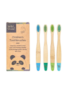 Wild & Stone Kinder Bambus Zahnb&uuml;rsten, soft, aqua, 4er Pack