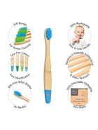 Wild & Stone Kinder Bambus Zahnb&uuml;rsten, soft, aqua, 4er Pack