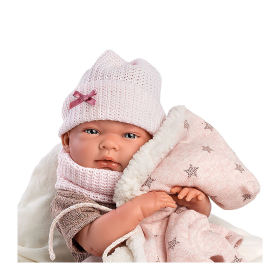 Llorens Babypuppe Nica mit Kapuzenjacke 40cm