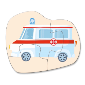 Puzzle 4 Erste Puzzles &ndash; Einsatzfahrzeuge, 4 x 4 Teile