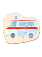 Puzzle 4 Erste Puzzles &ndash; Einsatzfahrzeuge, 4 x 4 Teile