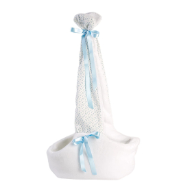 Llorens Babypuppe mit Hängewiege blau 42cm