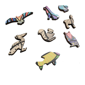 Philos Artefakt Holzpuzzle 2 in 1 Pfau, 132 Teile