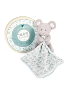 Doudou Bio Maus mit Schmusetuch,olivgrün 15cm