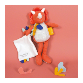 Doudou Dino Lou mit Schmusetuch 25cm
