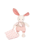 Doudou Bio Hase mit Schmusetuch, rosa 22cm