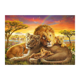 Puzzle Kuschelnde Löwenfamilie, 1000 Teile
