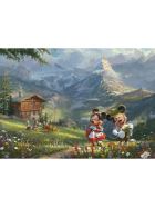 Puzzle Disney Mickey & Minnie in den Alpen, 1000 Teile