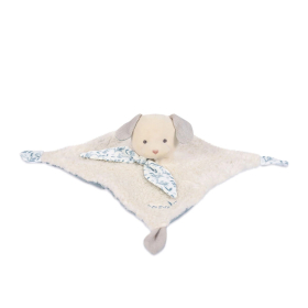 Doudou Bio Hund Schmusetuch, blau 25cm