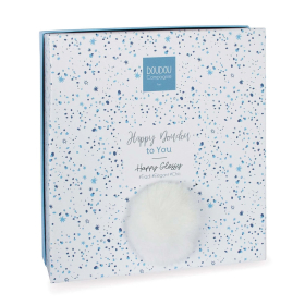 Doudou Happy Glossy Schmusetuch weiss 25cm