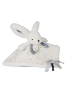 Doudou Happy Glossy Schmusetuch weiss 25cm