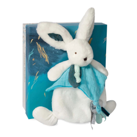 Doudou Happy Pop Schmusetuch, petrol 25cm