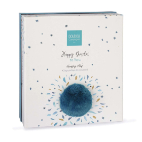 Doudou Happy Pop Schmusetuch, petrol 25cm