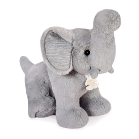 Doudou Preppy Chic Elefant, grau 35cm