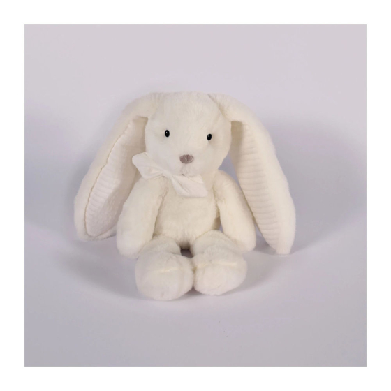 Doudou Preppy Chic Hase, weiss 40cm