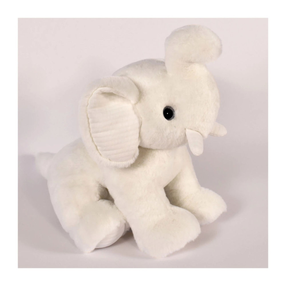 Doudou Preppy Chic Elefant, weiss 45cm