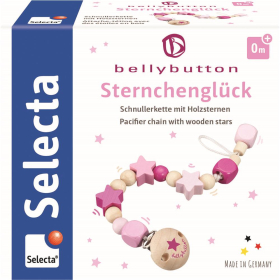 Selecta Schnullerkette Sternchenglück rosa 21cm