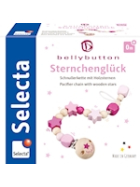 Selecta Schnullerkette Sternchenglück rosa 21cm