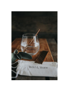 Wild & Stone Cocktail Trinkhalme aus Edelstahl, wiederverwendbar, rose gold, 6er Pack