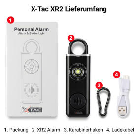XR2 Taschenalarm & Personenschutz Gerät, schwarz