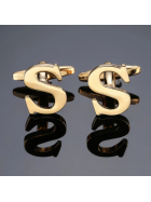 Buchstabe S Manschettenköpfe, Gold