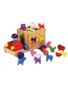 Spielba Lastwagen mit Tieren und Sortierspiel