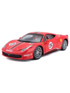 Bburago Ferrari Racing 458 Challenge 1/24 rot