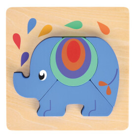 Puzzle-Set mit Panda, Elefant, Giraffe