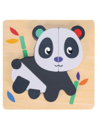 Puzzle-Set mit Panda, Elefant, Giraffe