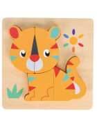 Puzzle-Set mit Panda, Elefant, Giraffe