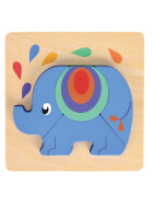 Puzzle-Set mit Panda, Elefant, Giraffe