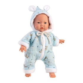 Llorens Babypuppe mit Overall blau 32cm