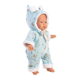 Llorens Babypuppe mit Overall blau 32cm