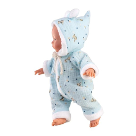 Llorens Babypuppe mit Overall blau 32cm