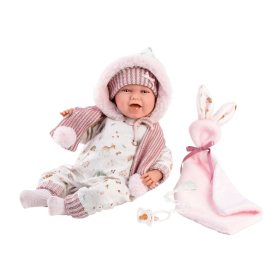 Llorens Babypuppe Mimi Hase rosa 42cm