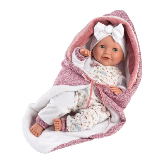 Llorens Babypuppe Heidi mit Schlafaugen 42cm