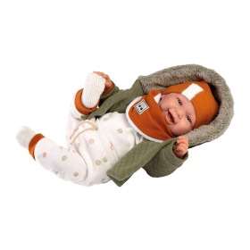 Llorens Babypuppe Junge fröhlich 44cm