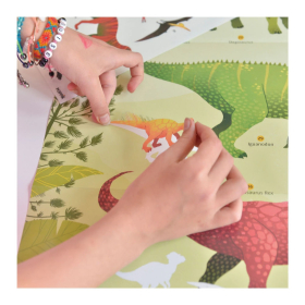 Poppik Sticker Lernposter Dinosaurier